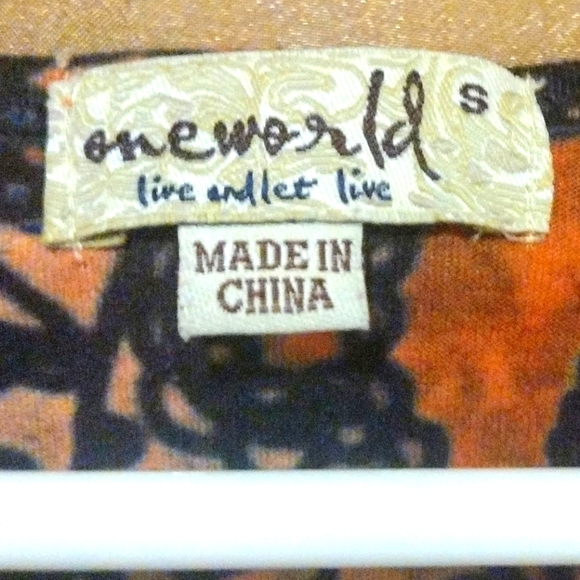 Women's "One world"  boho blouse - Picture 3 of 7